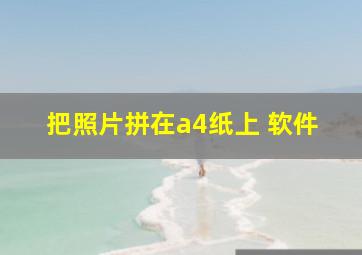 把照片拼在a4纸上 软件